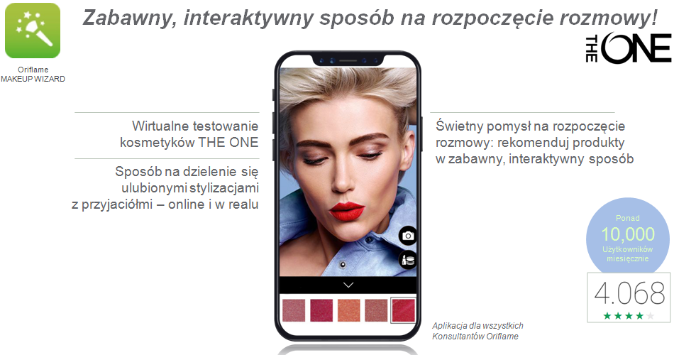 Aplikacja Oriflame Make-up Wizard